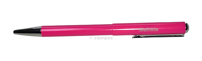Taucherstempel H4 Metall, lackiert Pink Effekt mit Gravur 2