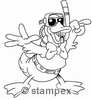 diving stamps motif 7105 - Duck