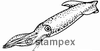 Le tampon encreur motif 7261 - Pieuvre, Calamar, Poulpe