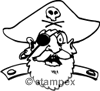 Le tampon encreur motif 5969 - Pirate